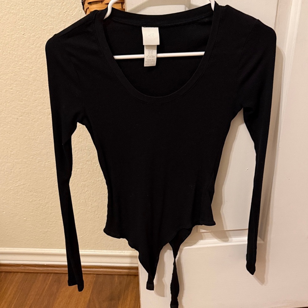 Black Long Sleeve Women's Bodysuit